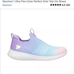 Skechers Kids' Ultra Flex Slip-On Sneakers - Purple and Blue